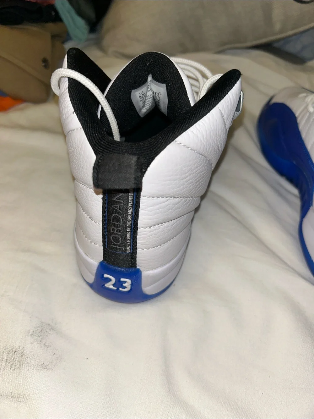 Jordan Men’s High-Top Sneakers in White and Blue